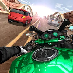 Взломанная Moto Rider In Traffic (Мото Райдер в Трафике)  [МОД Unlimited Money] - последняя версия apk на Андроид