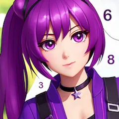 Взлом Anime Manga Color by Numbers  [МОД Бесконечные монеты] - последняя версия apk на Андроид