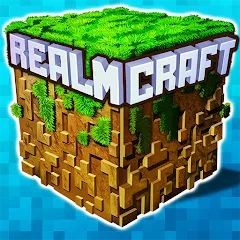 Скачать взломанную Mini Block Craft Realm Craft (РеалмКрафт)  [МОД Mega Pack] - стабильная версия apk на Андроид