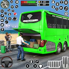 Взлом Coach Tourist Bus City Driving  [МОД Много монет] - последняя версия apk на Андроид