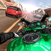   Moto Rider In Traffic -     