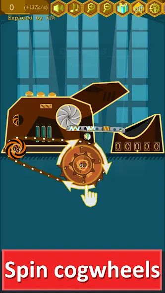 Steampunk Idle Gear Spinner (Стеампанк Идл Спиннер Фабрика)  [МОД Unlocked] Screenshot 1