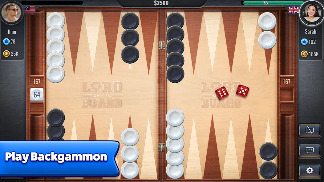 Backgammon - Lord of the Board (Бэкгаммон)  [МОД Unlocked] Screenshot 1