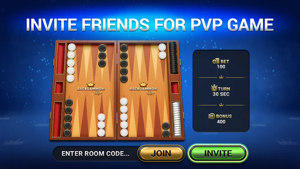 Backgammon Live - Online Games (Бэкгаммон Лайв)  [МОД Mega Pack] Screenshot 1