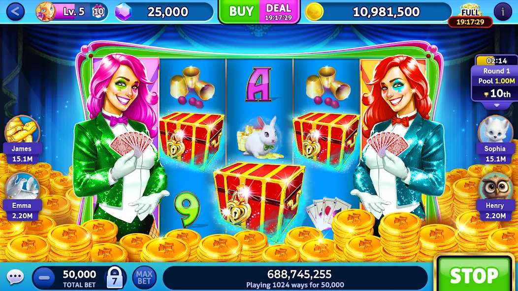 Jackpot Madness Slots Casino (Джекпотджой Слоты)  [МОД Mega Pack] Screenshot 1