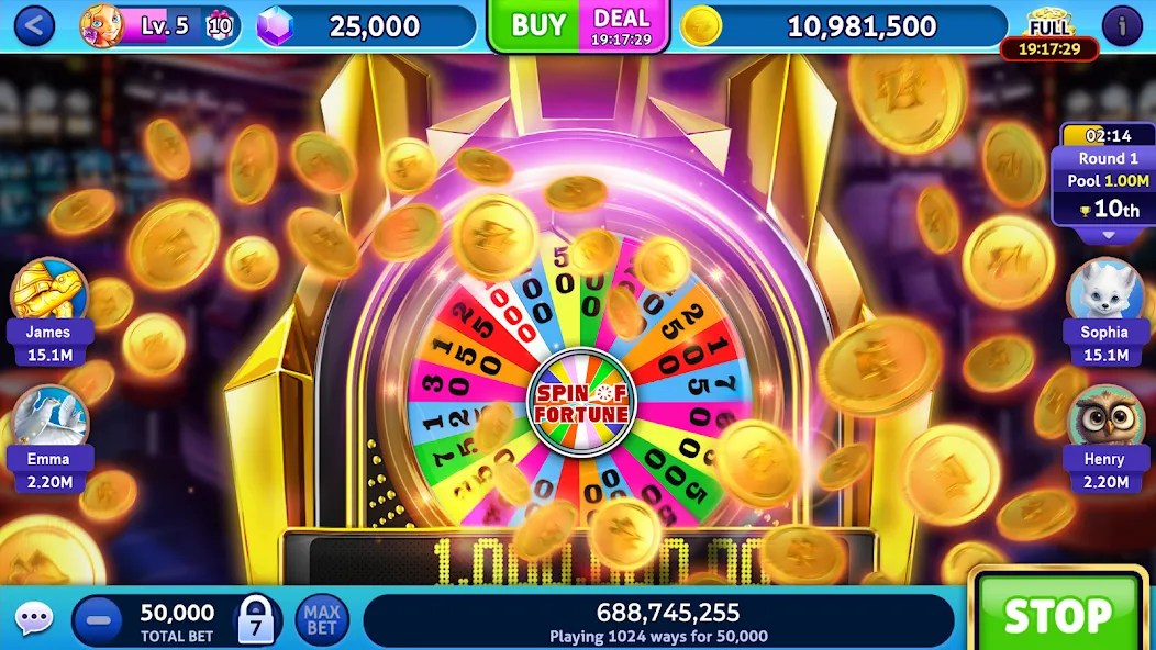 Jackpot Madness Slots Casino (Джекпотджой Слоты)  [МОД Mega Pack] Screenshot 4