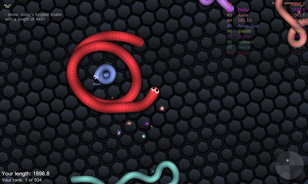 slither.io  [МОД Бесконечные монеты] Screenshot 4