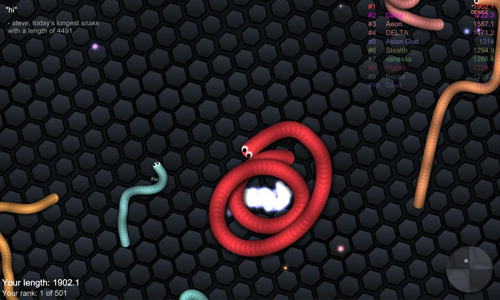 slither.io  [МОД Бесконечные монеты] Screenshot 5