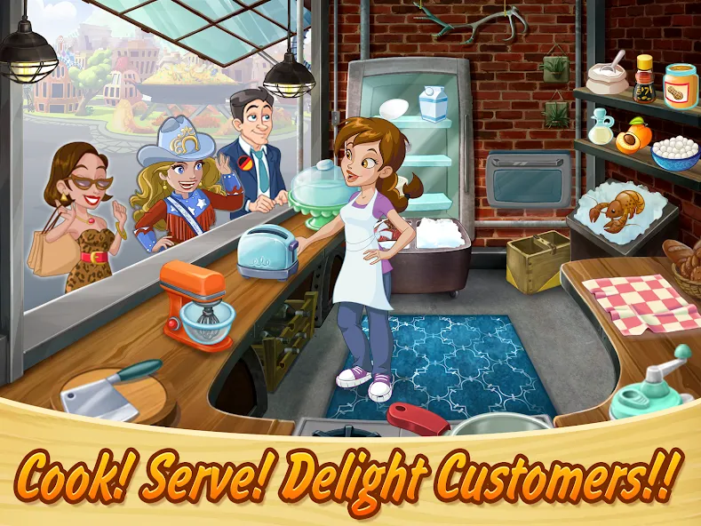 Kitchen Scramble: Cooking Game (Китчен Скрэмбл)  [МОД Много монет] Screenshot 1