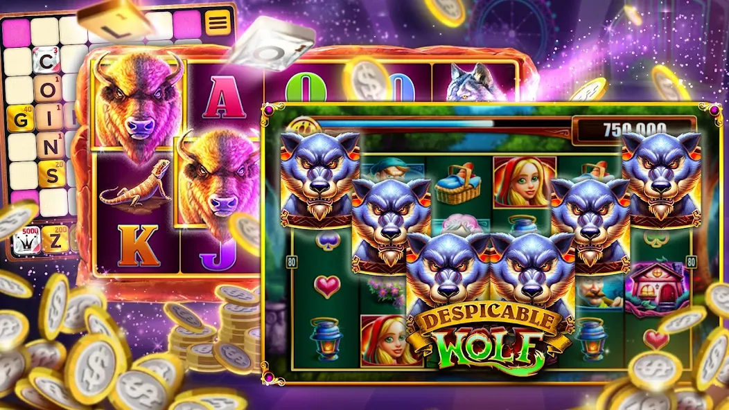 Vegas Downtown Slots & Words  [МОД Бесконечные монеты] Screenshot 4