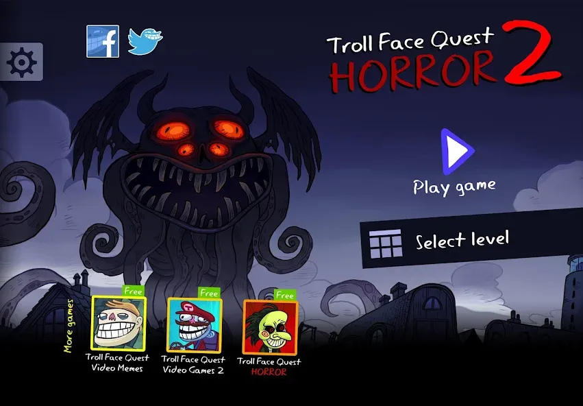 Troll Face Quest: Horror 2 (Тролль Фейс Квест)  [МОД Бесконечные деньги] Screenshot 1