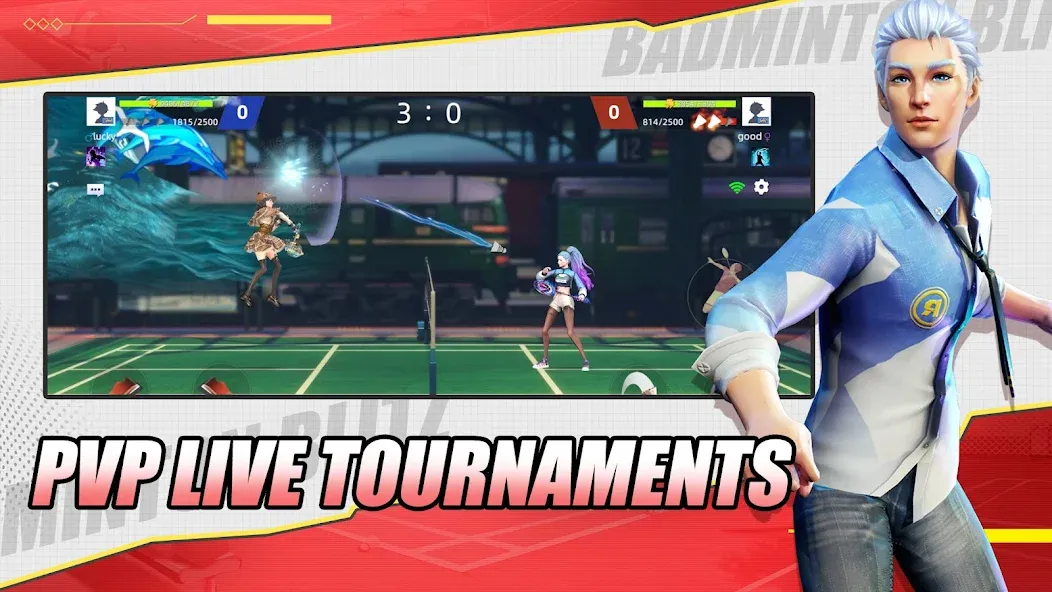 Badminton Blitz - PVP online (Бэдминтон Блиц)  [МОД Menu] Screenshot 4