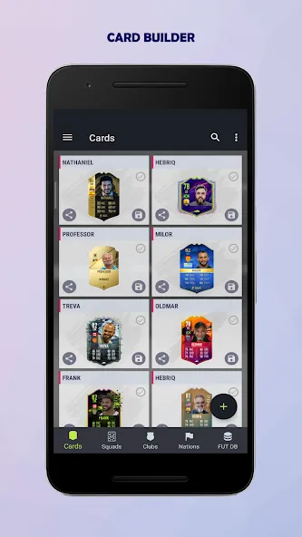 UT Card Builder 24 (ФУТ Кард Билдер 23)  [МОД Menu] Screenshot 2