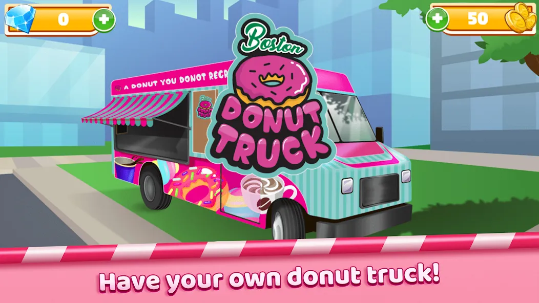 Boston Donut Truck: Food Game (Бостонский Донат Трак)  [МОД Все открыто] Screenshot 1