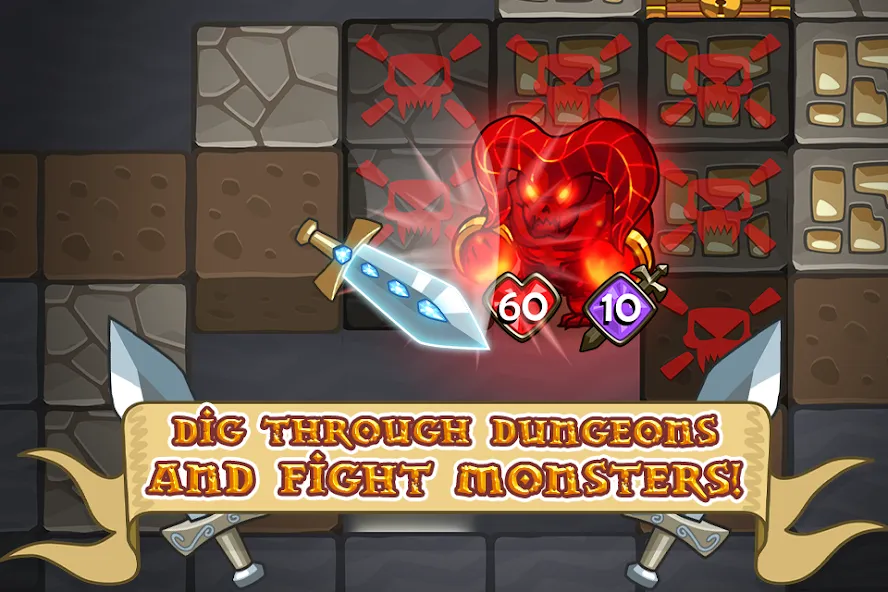 Mine Quest: Battle Dungeon RPG (Майн Квест)  [МОД Все открыто] Screenshot 3