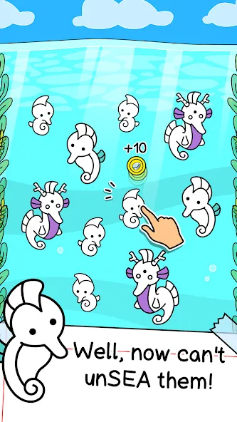 Seahorse Evolution: Sea Mutant (Сиходеволюция)  [МОД Меню] Screenshot 2