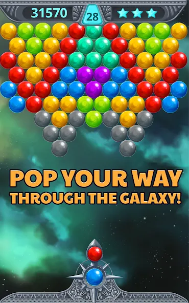 Bubble Shooter Space (Бубль шутер спейс)  [МОД Меню] Screenshot 3