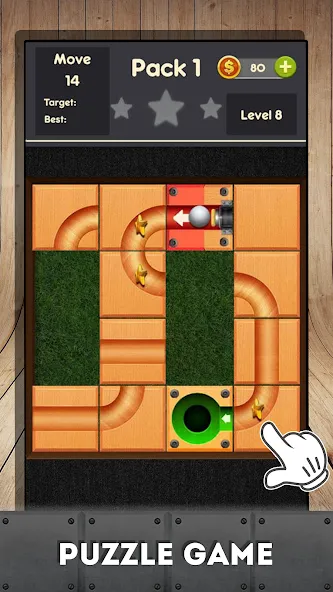 Rolling ball - slide puzzle  [МОД Все открыто] Screenshot 4