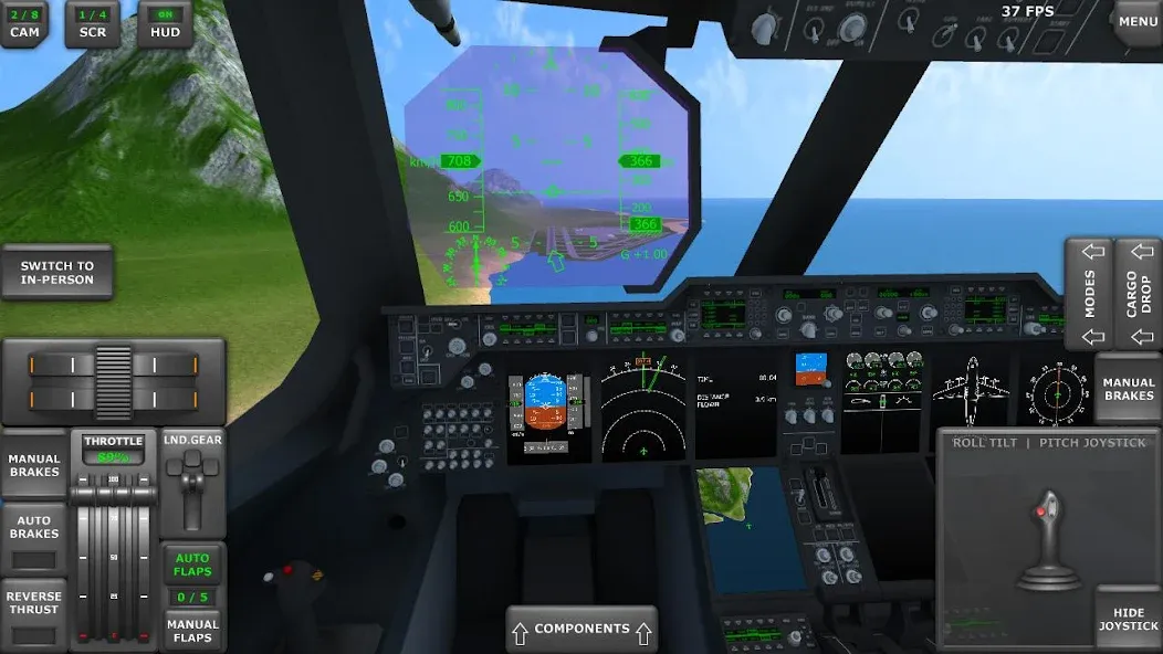 Turboprop Flight Simulator (Турбовинтовой симулятор полета 3D)  [МОД Меню] Screenshot 3