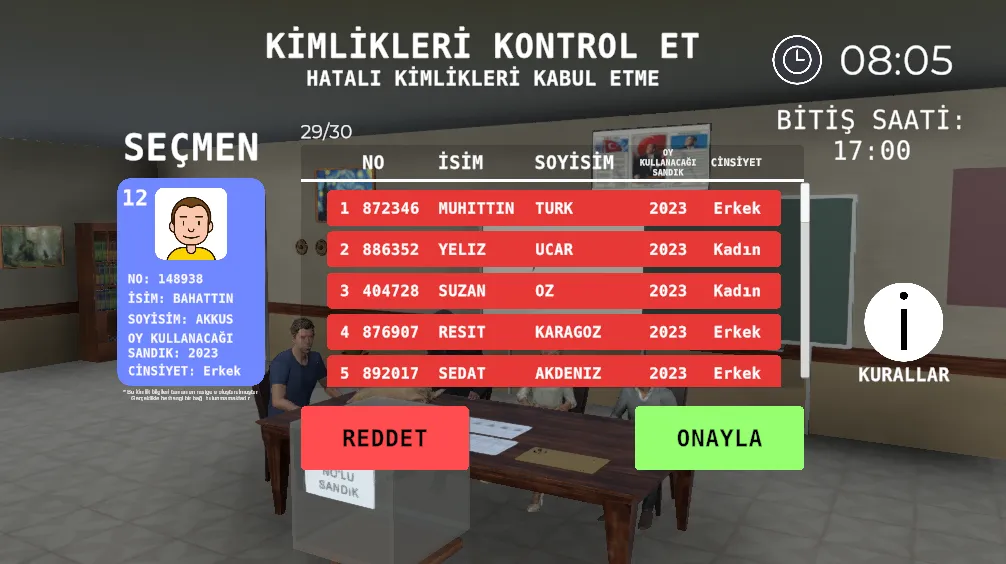 Seçim 2023 Müşahit oyunu  [МОД Mega Pack] Screenshot 3