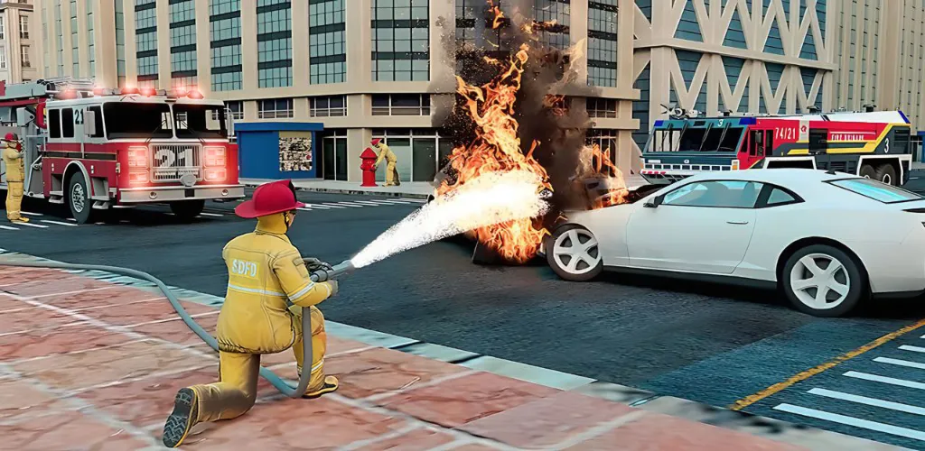 Real Firefighter 3D Simulator (Реальный Пожарник 3D Симулятор)  [МОД Много денег] Screenshot 5