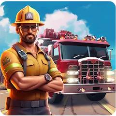 Взломанная Real Firefighter 3D Simulator (Реальный Пожарник 3D Симулятор)  [МОД Много денег] - последняя версия apk на Андроид