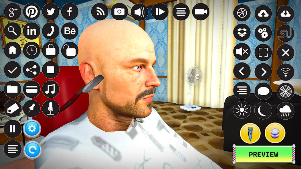 Barber Shop Hair Cut Sim Games (Барбершоп игры на подстригание волос)  [МОД Unlimited Money] Screenshot 4