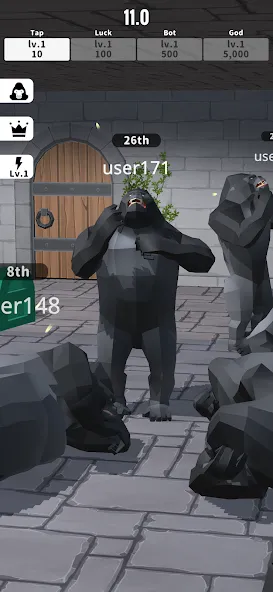 Gorilla Clicker (Горилла кликер)  [МОД Бесконечные деньги] Screenshot 1