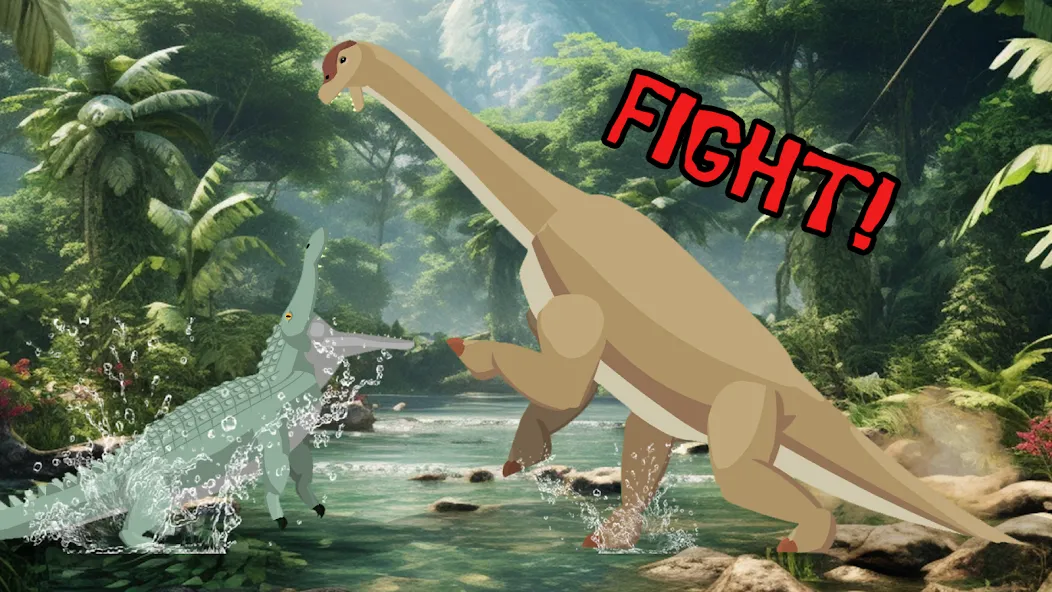 T-Rex Fights Dinosaurs  [МОД Unlocked] Screenshot 3