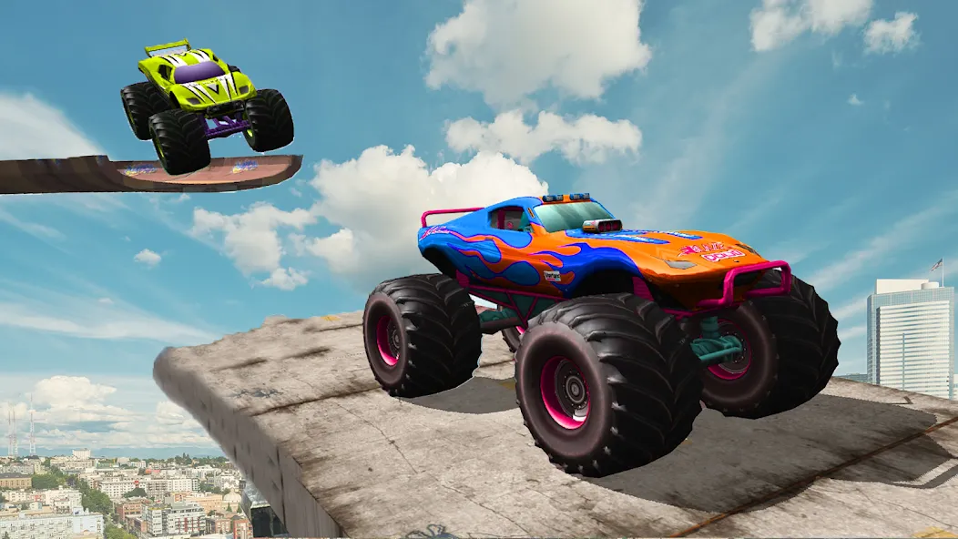 Monster Truck Car Game 3d (Монстр Трак Стант)  [МОД Все открыто] Screenshot 1