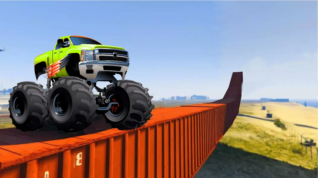 Monster Truck Car Game 3d (Монстр Трак Стант)  [МОД Все открыто] Screenshot 3