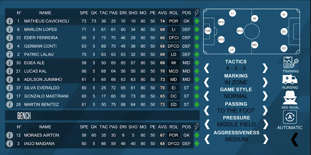 Mobile Football Manager (Мобильный футбольный менеджер)  [МОД Много монет] Screenshot 2