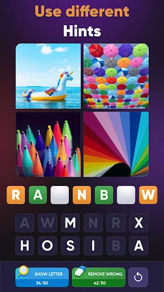 4 Pics 1 Word: Guessing Games  [МОД Unlocked] Screenshot 2