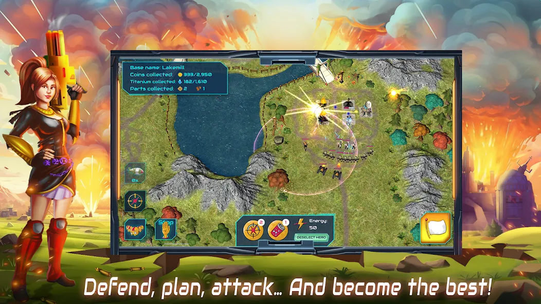 Boulder Base: Defense Strategy (Боулдер Бейс)  [МОД Mega Pack] Screenshot 2