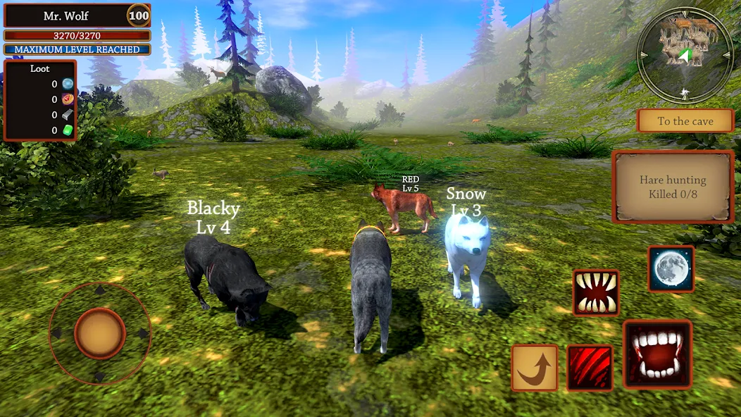 Wolf Simulator - Animal Games  [МОД Бесконечные монеты] Screenshot 5