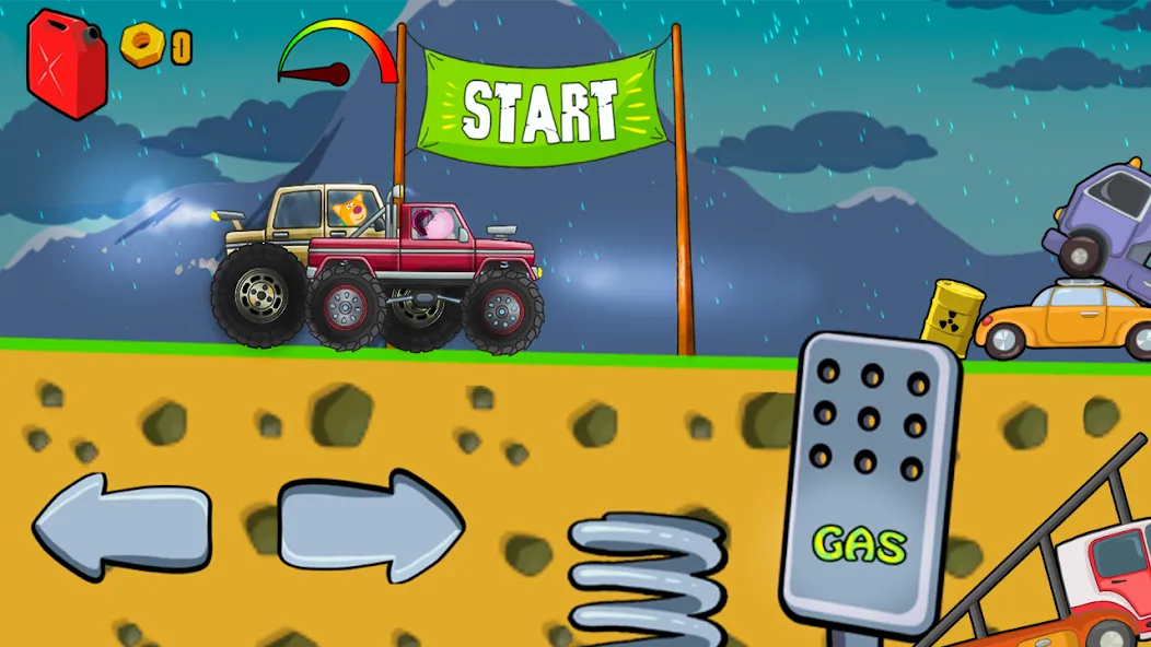 Kids Monster Truck Racing Game  [МОД Меню] Screenshot 1