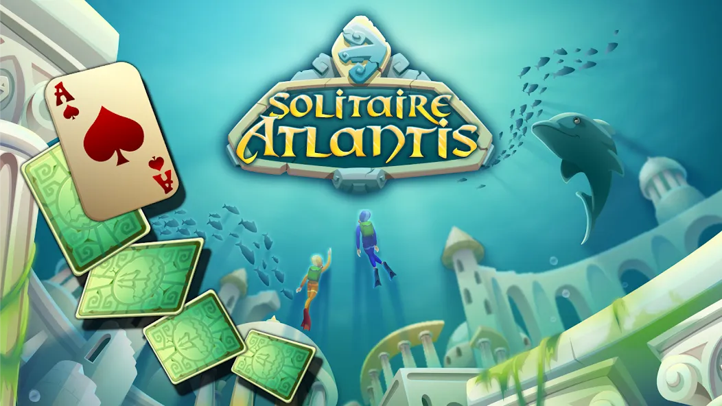 Solitaire Atlantis (олитэр Атлантис)  [МОД Unlimited Money] Screenshot 1