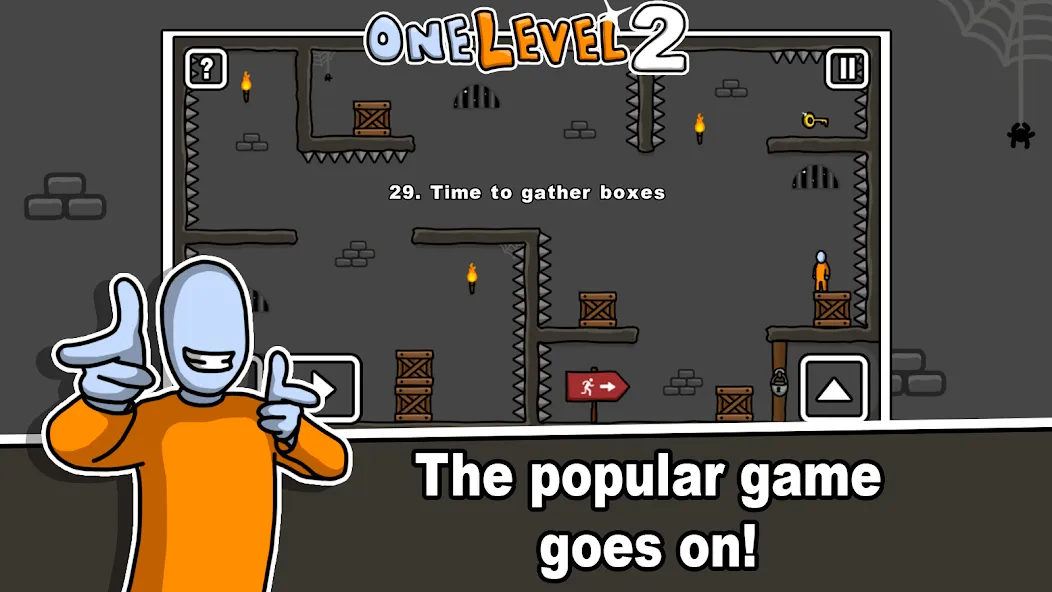 One Level 2 Stickman Jailbreak (Уан Левел 2)  [МОД Unlocked] Screenshot 1