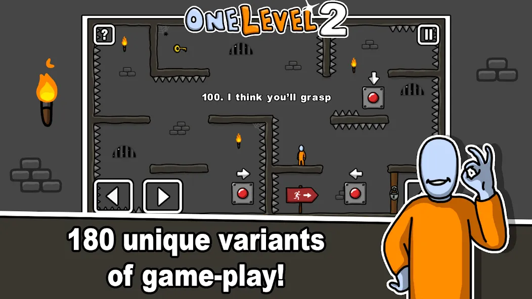 One Level 2 Stickman Jailbreak (Уан Левел 2)  [МОД Unlocked] Screenshot 2