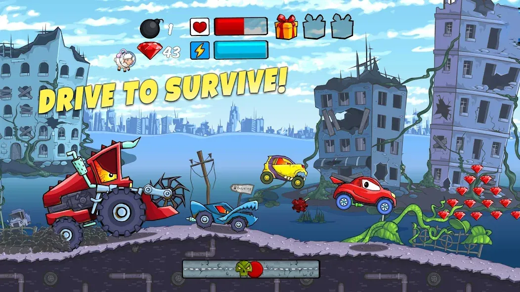 Car Eats Car - Apocalypse Race (Кар Итс Кар)  [МОД Бесконечные деньги] Screenshot 1