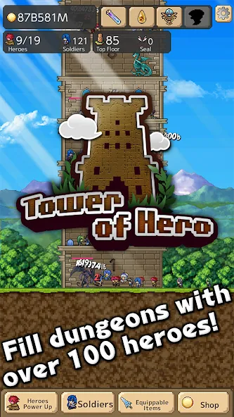 Tower of Hero (Тауэр оф Хиро)  [МОД Все открыто] Screenshot 1