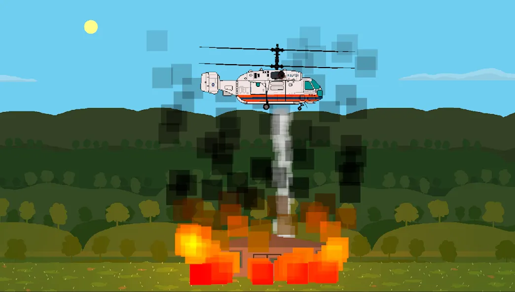 Pixel Helicopter Simulator (Пиксельный симулятор вертолета)  [МОД Меню] Screenshot 2