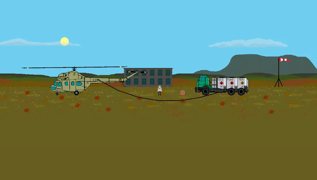 Pixel Helicopter Simulator (Пиксельный симулятор вертолета)  [МОД Меню] Screenshot 3