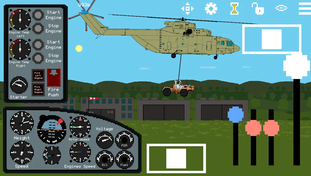 Pixel Helicopter Simulator (Пиксельный симулятор вертолета)  [МОД Меню] Screenshot 4