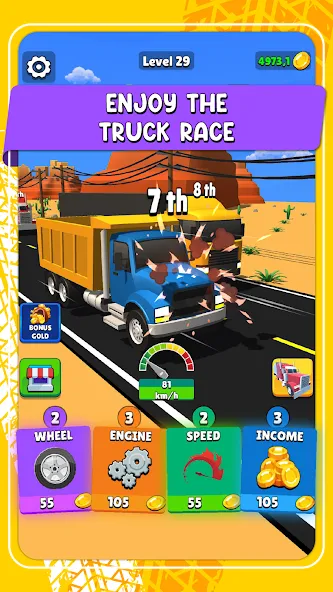 Idle Truck Racing : Cybertruck (Айдл Трак Рейсинг)  [МОД Меню] Screenshot 1