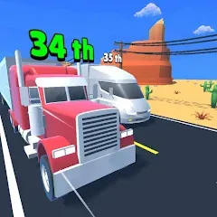 Взломанная Idle Truck Racing : Cybertruck (Айдл Трак Рейсинг)  [МОД Меню] - полная версия apk на Андроид