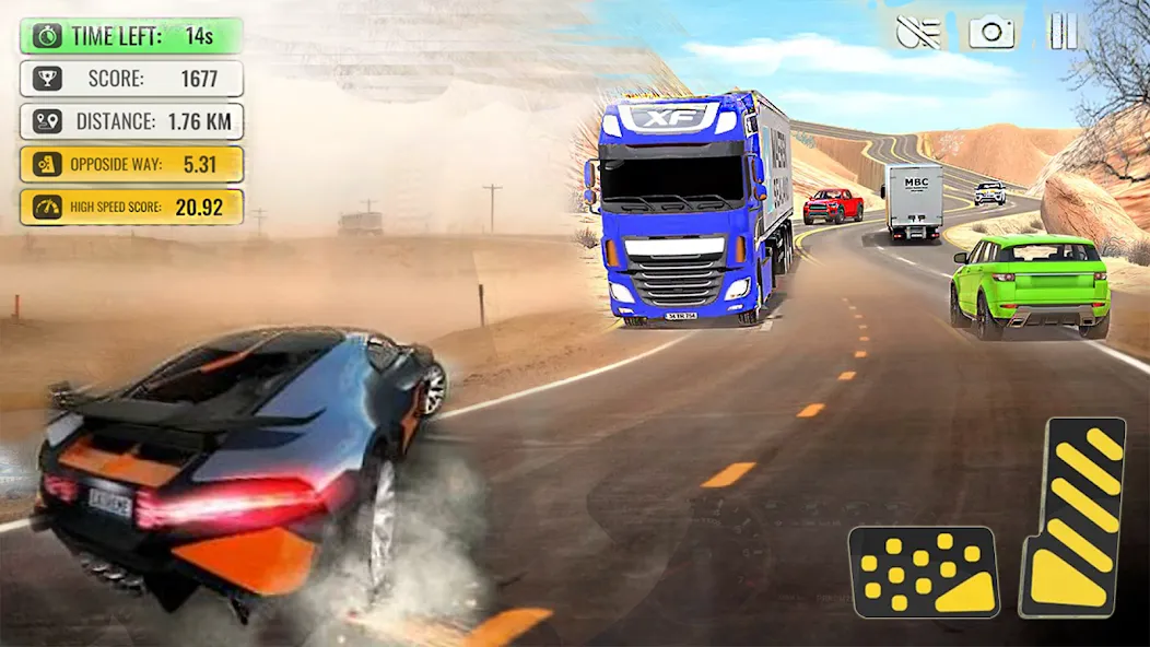 Car Highway Racing for Speed (Трафик Рейсер Трафик игры)  [МОД Mega Pack] Screenshot 4