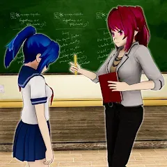 Взлом Anime Girl School Teacher 3D  [МОД Много монет] - последняя версия apk на Андроид