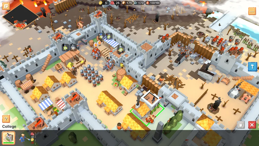 RTS Siege Up! - Medieval War  [МОД Unlimited Money] Screenshot 1