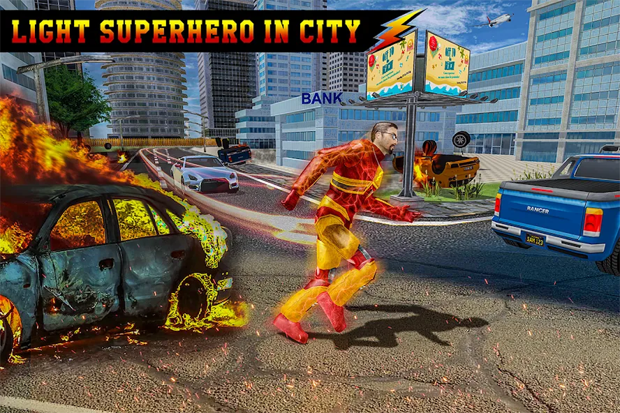 Light Superhero Speed Hero  [МОД Бесконечные монеты] Screenshot 3